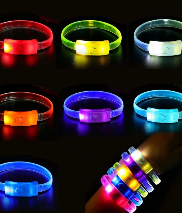 Festival  Parti Led Bileklik Baskı Yapılabilir 3 Farklı Mod Işıklı 1 Adet
