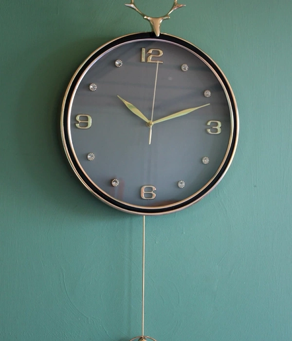 Geyikli Sarkaçlı Duvar Saati Alk1582