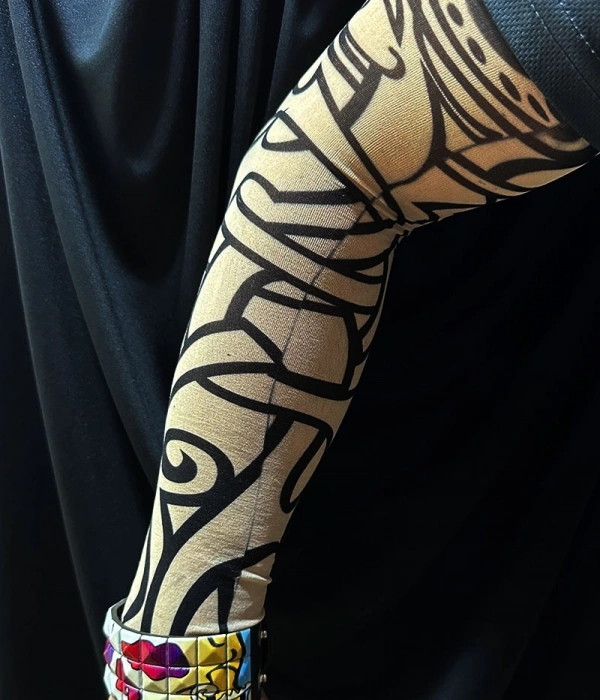 Giyilebilir Kol Dövmesi Çorap Dövme 3d Baskılı Kol Bacak Dövme 2 Adet Model 12