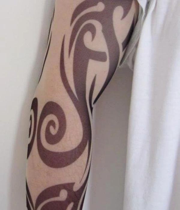 Giyilebilir Kol Dövmesi Çorap Dövme 3d Baskılı Kol Bacak Dövme 2 Adet Model 6