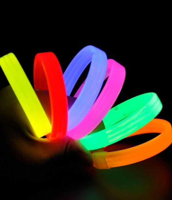 Glow Partisi Fosforlu Ekstra Kalın Bileklik 6 Renk 6’lı Set – Baskı Yapılabilir