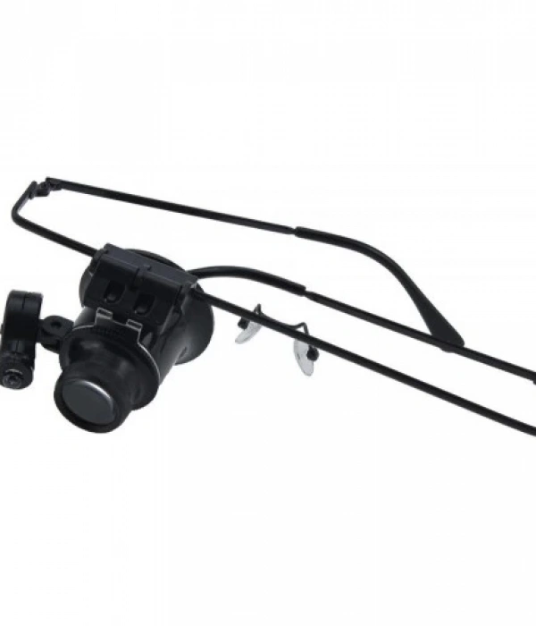 Gözlük Model 20x16mm Optik Lens Led Işık Monoküler Büyüteç