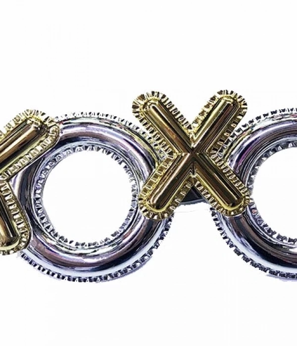Gümüş Renk Xoxo Yazılı Parti Gözlüğü 17x7 Cm