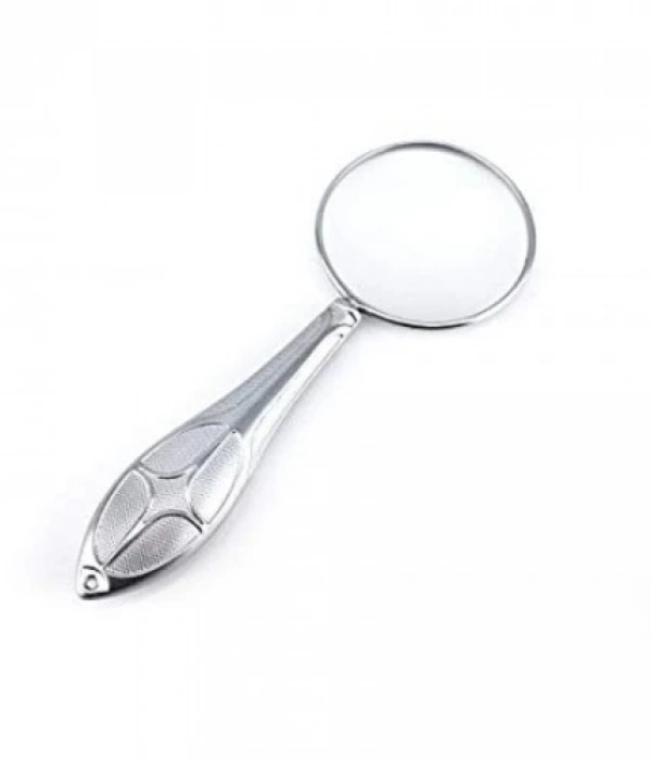 Gümüş Renkli 45mm Cam Lens, Zarif Tasarımlı Metal Büyüteçmg181558