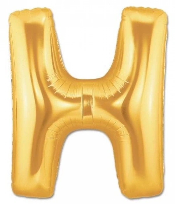 H Harf Folyo Balon Altın Renk  40 İnç