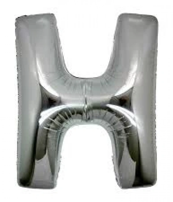 H Harf Folyo Balon Gümüş Renk  40 İnç