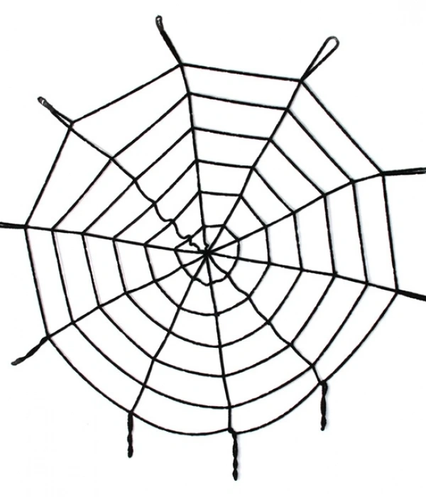 Halloween Cadılar Bayramı Örümcek Ağ Dekor Siyah 1.5 Metre