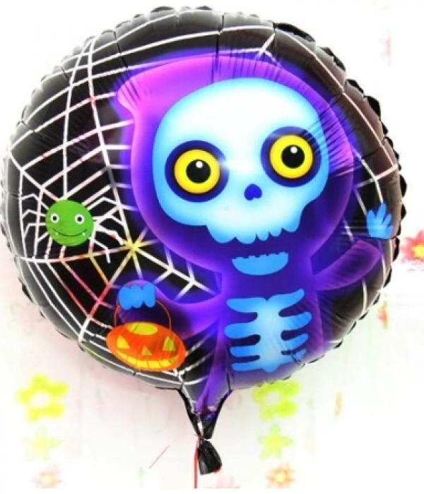 Halloween İskelet Hayalet Folyo Balon 18 İnç