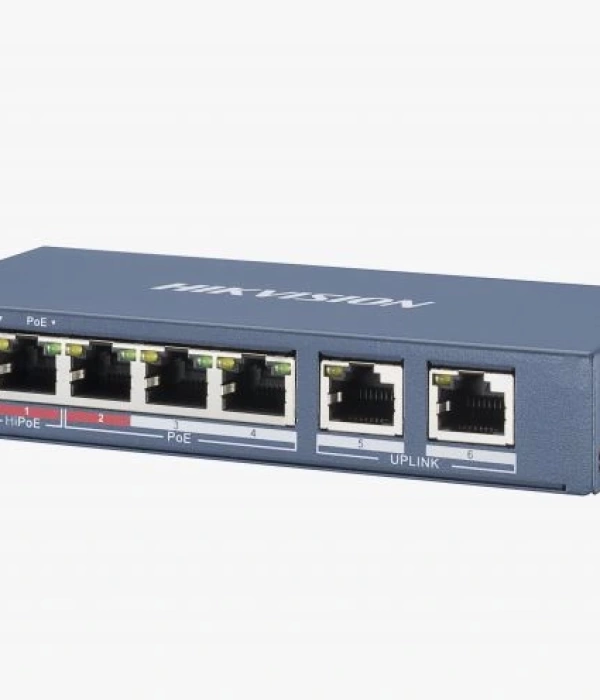 HIKVISION DS-3E0106P-E/M 4XFE+2XFE 35W POE SWITCH