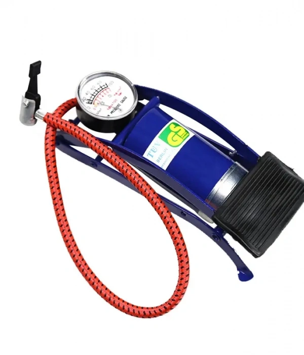 İnce Piston Araç Lastik Şişirme Göstergeli Ayak Pompası
