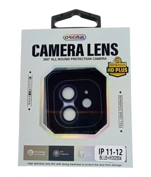 İphone 11 / 12 / 12 Mini Uyumlu Safir Kamera Koruyucu Lens Mavi Renk