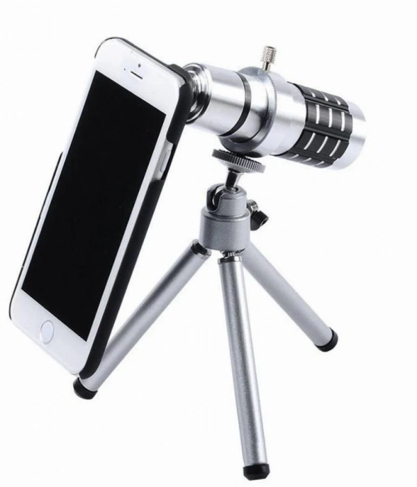 İphone5,5s,i̇phone4.4s Için Alüminyum 14x Optik Zoom Yakından Görüntü Çekme Dürbün