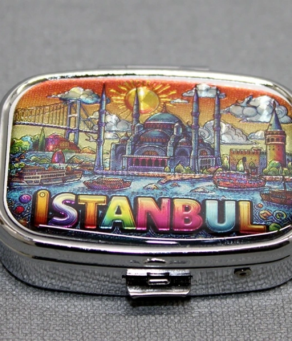 İstanbul Temalı İlaç Kutusu Anahtarlık Alk4371