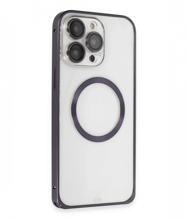 iPhone 14 Pro Kılıf Metal Bumper Magneticsafe Kapak