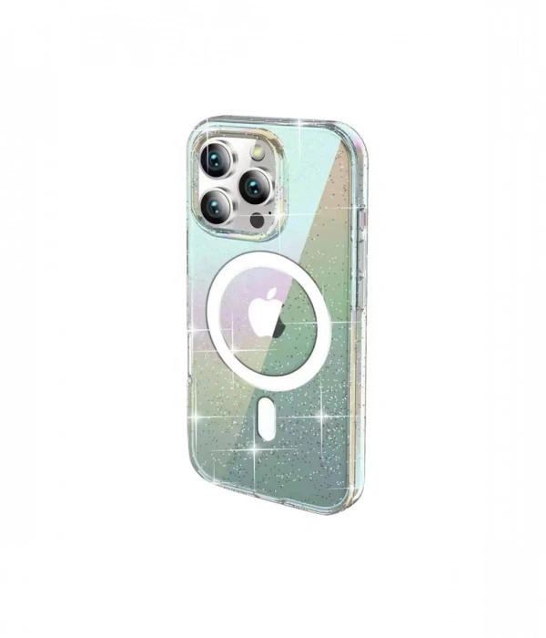 Joko iPhone 14 Pro Max Rasasi Simli Magsafe Kapak - Şeffaf