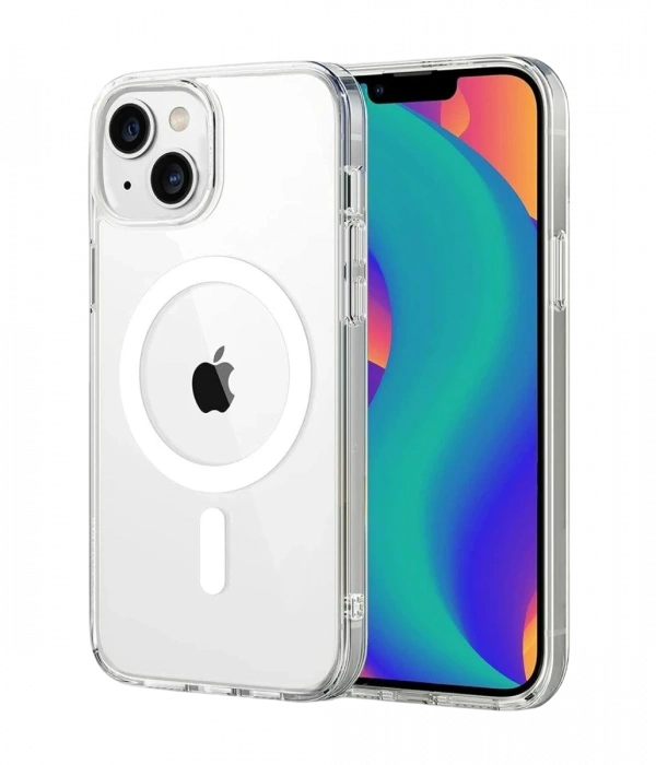 Joy Tekno Apple iPhone 14 Combo Sert Şeffaf Magsafe Kapak - Şeffaf
