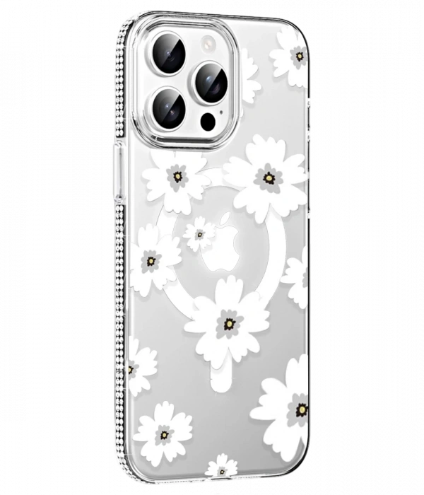 Joy Tekno Apple iPhone 15 Pro Floral Magsafe Kapak