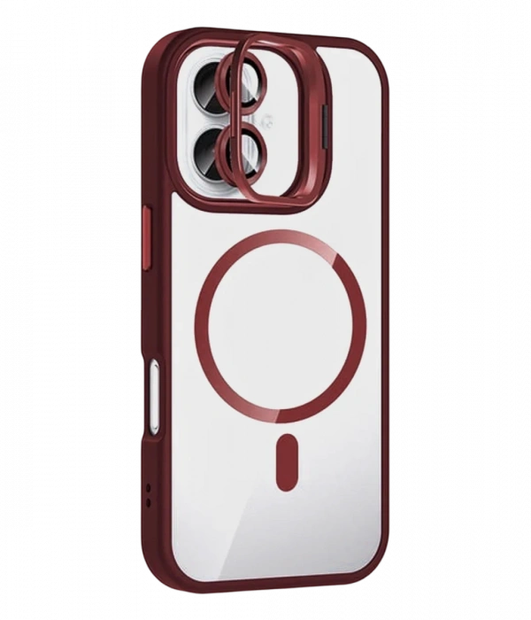 Joy Tekno Apple iPhone 16 Plus Remim Lensli Magsafe Standlı Kapak