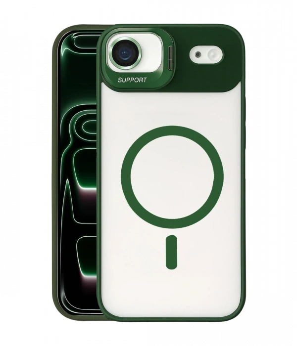 Joy Tekno Apple iPhone 17 Air Remim Lensli Magsafe Standlı Kapak
