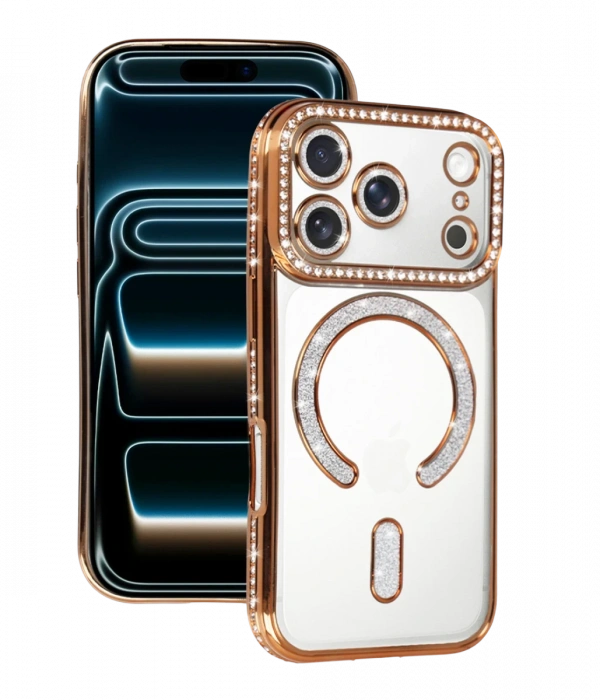 Joy Tekno Apple iPhone 17 Pro Max Joke Simli Magneticsafe Kılıf - Turuncu