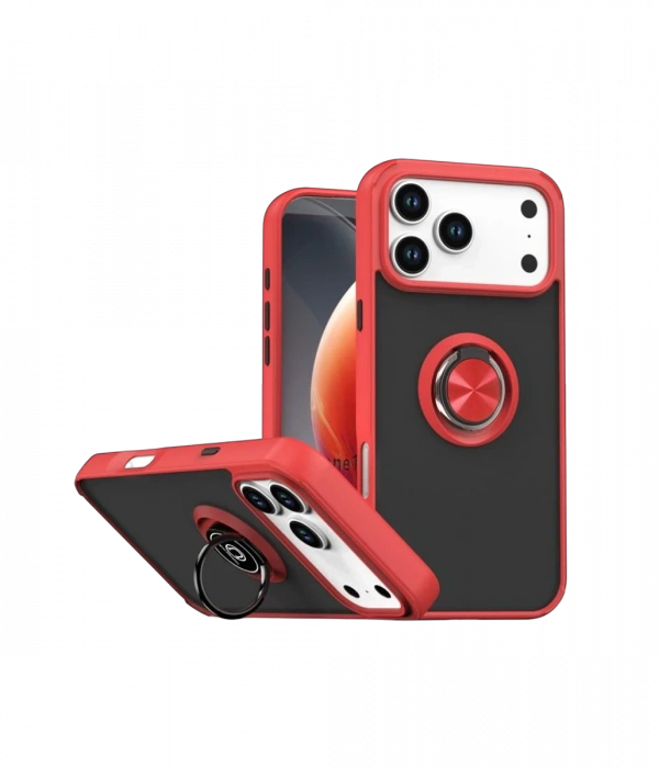 Joy Tekno Apple iPhone 17 Pro Max Montreal Yüzüklü Silikon Kapak