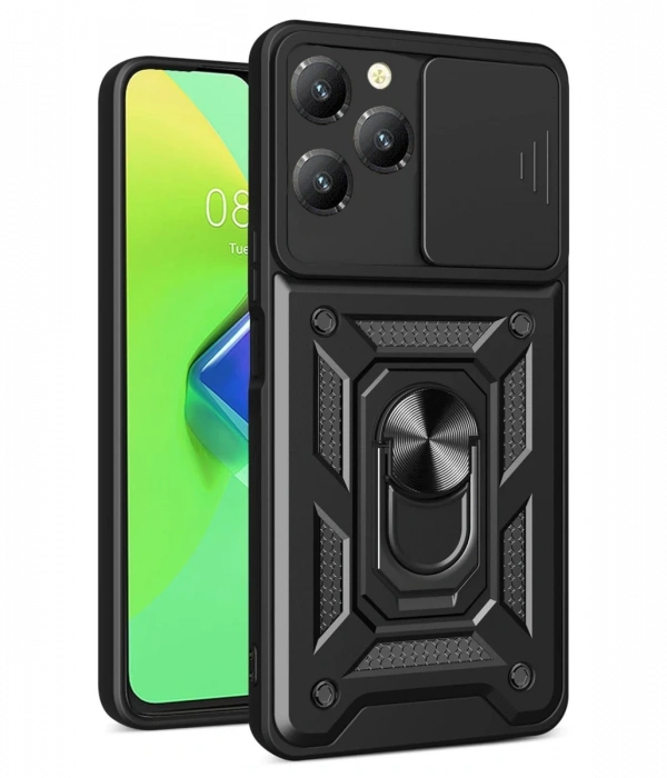 İnfinix Hot 40 Pro Kılıf Pars Lens Yüzüklü Silikon