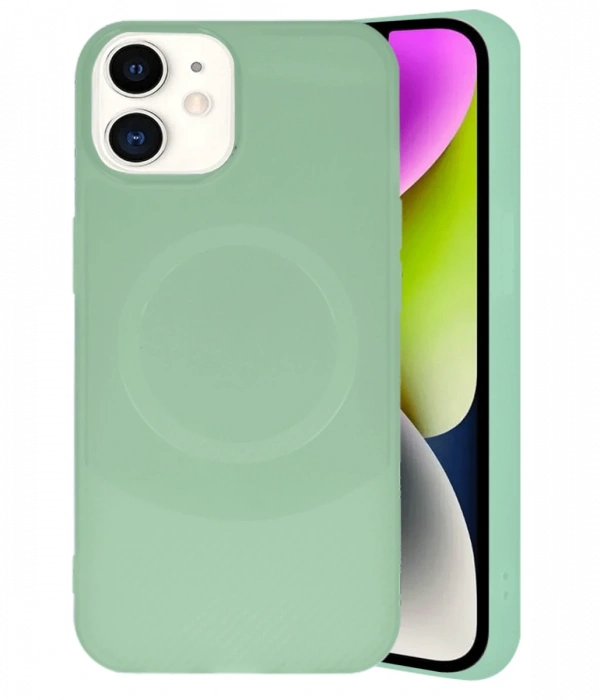 iPhone 11 Kılıf Maya Karbon Kapak - Su Yeşili