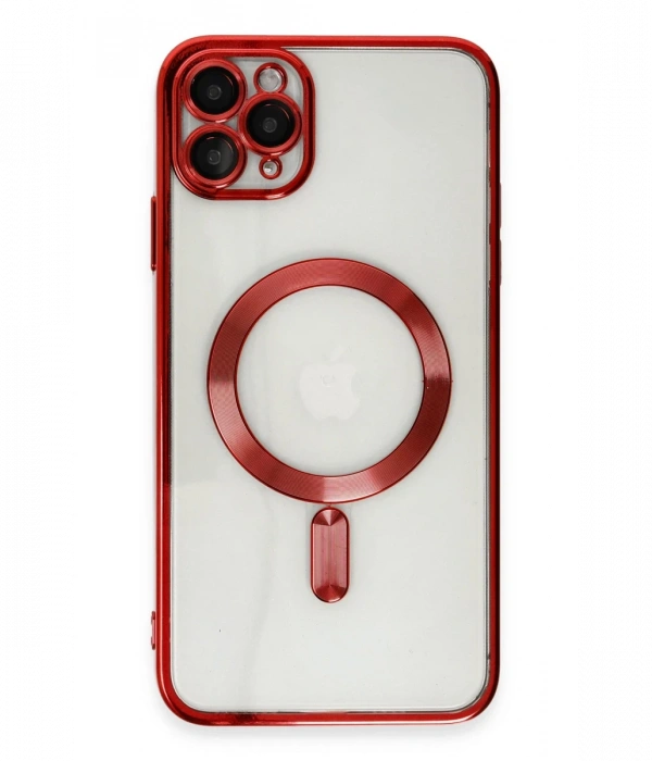 Joy Tekno iPhone 11 Pro Max Kılıf Kross Magneticsafe Kapak - Kırmızı
