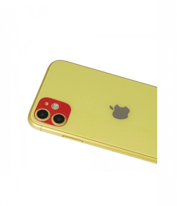 iPhone 11 Rainbow Kamera Lens Koruma Cam - Kırmızı