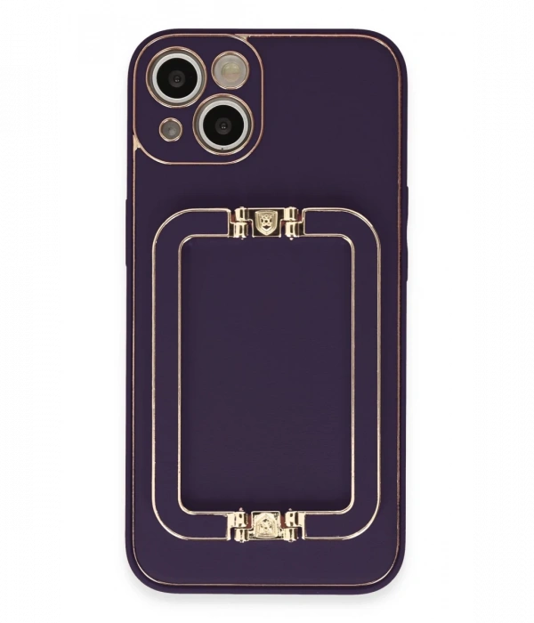 iPhone 14 Kılıf Coco Elit Kapak - Derin Mor