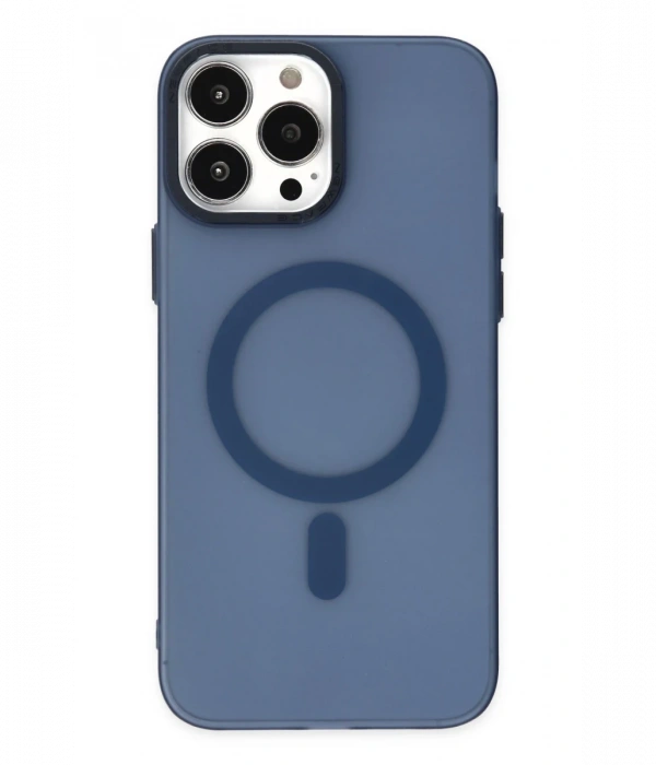 iPhone 14 Pro Kılıf Lodos Magneticsafe Mat Kapak - Mavi