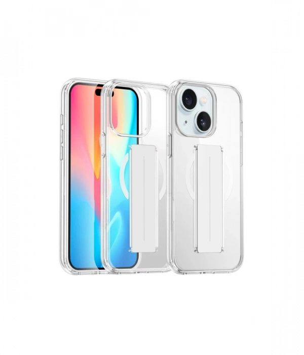 Joy Tekno iPhone 15 Kılıf Alfa Magsafe Standlı Kapak