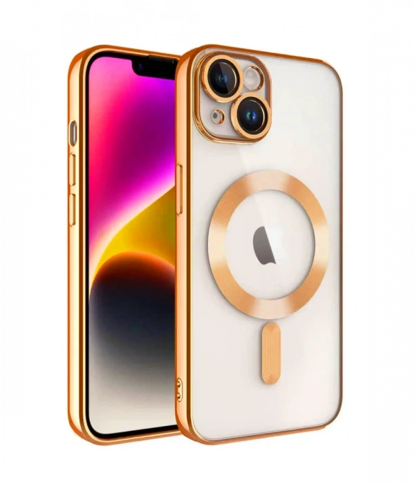 Joy Tekno iPhone 15 Kılıf Kross Magneticsafe Kapak - Turuncu