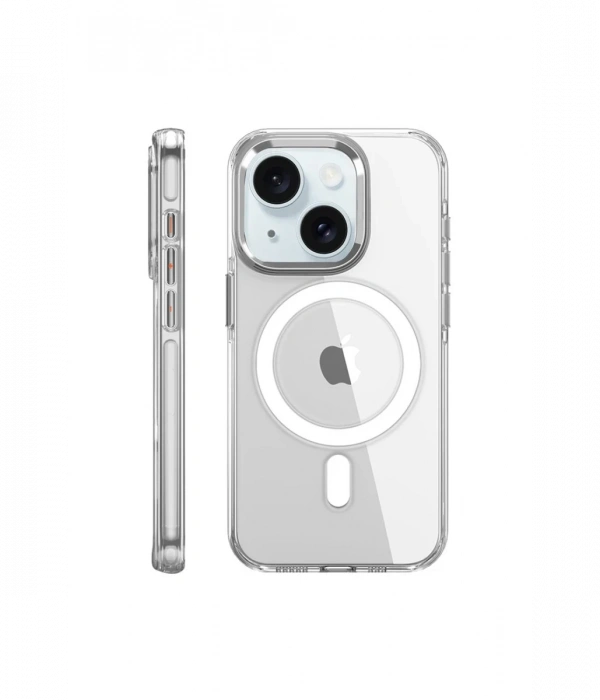 Joy Tekno iPhone 15 Pro Kılıf Crystal Magsafe Kapak - Şeffaf