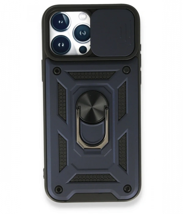 iPhone 15 Pro Kılıf Pars Lens Yüzüklü Silikon