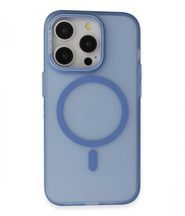 Joy Tekno iPhone 15 Pro Max Frost Standlı Magsafe Kapak - Sierra Blue