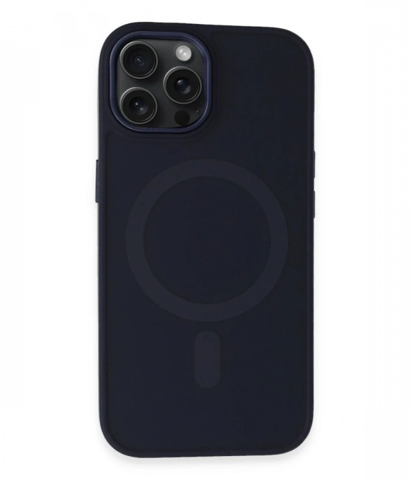 Joy Tekno iPhone 15 Pro Max Kılıf Oslo Magsafe Kapak - Lacivert