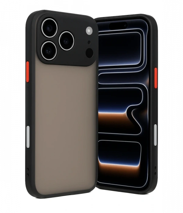 Joy Tekno iPhone 17 Pro Kılıf Montreal Silikon Kapak - Siyah