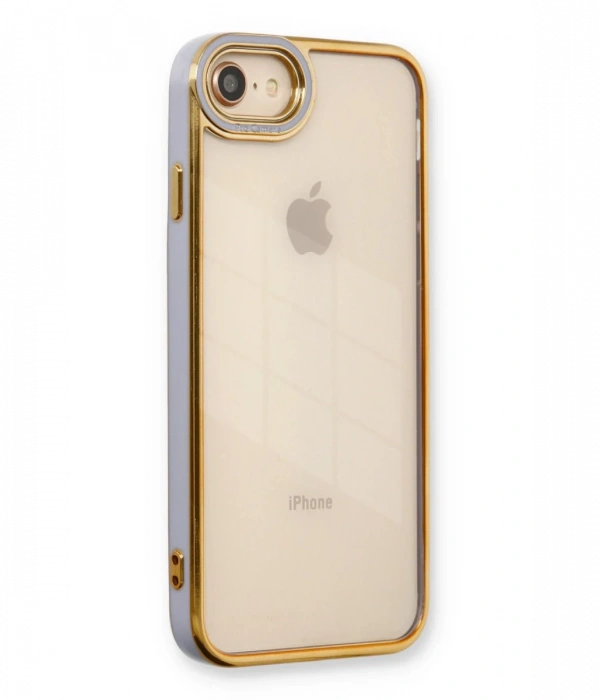 iPhone 7 Kılıf Liva Lens Silikon - Lila