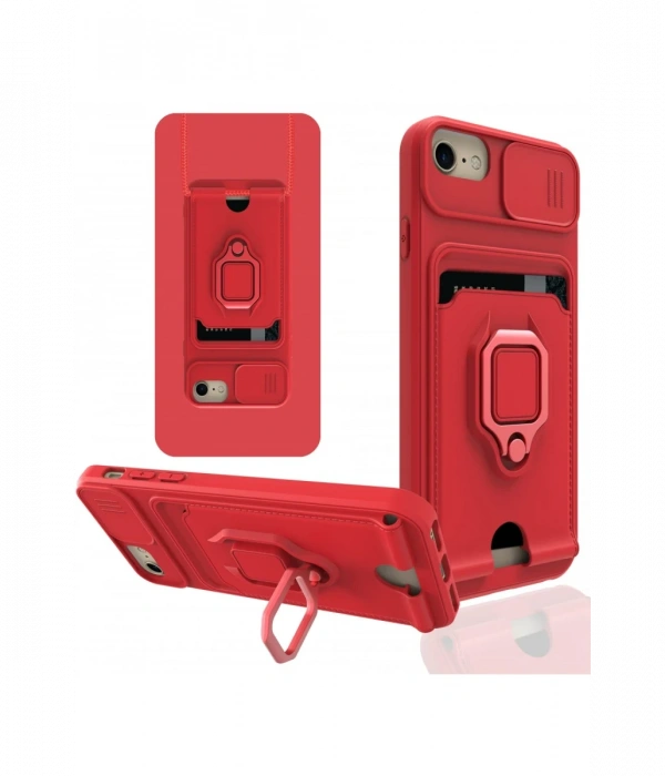 iPhone 7 Kılıf Zuma Kartvizitli Yüzüklü Silikon