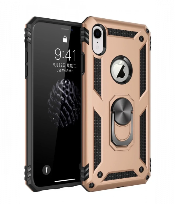 Joy Tekno iPhone XR Kılıf Sofya Yüzüklü Silikon Kapak