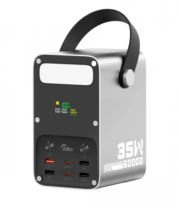 Joy Tekno J51 60.000 mAh Dijital Sarj Göstergeli Led Işıklı 35W PD Powerbank - Gümüş
