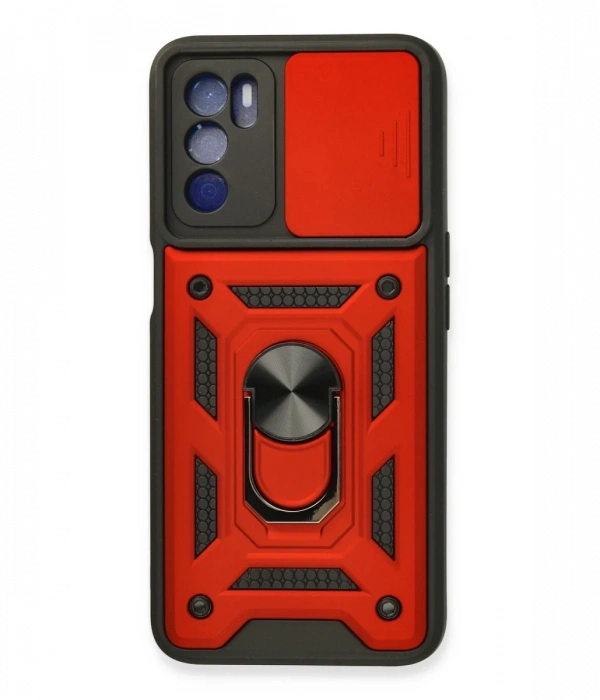 Oppo A16 Kılıf Pars Lens Yüzüklü Silikon