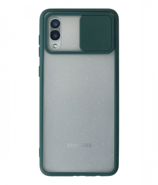 Samsung Galaxy A02 Kılıf Palm Buzlu Kamera Sürgülü Silikon