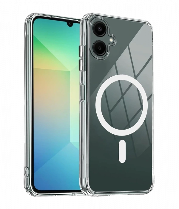 Joy Tekno Samsung Galaxy A06 Combo Sert Şeffaf Magsafe Kapak - Şeffaf