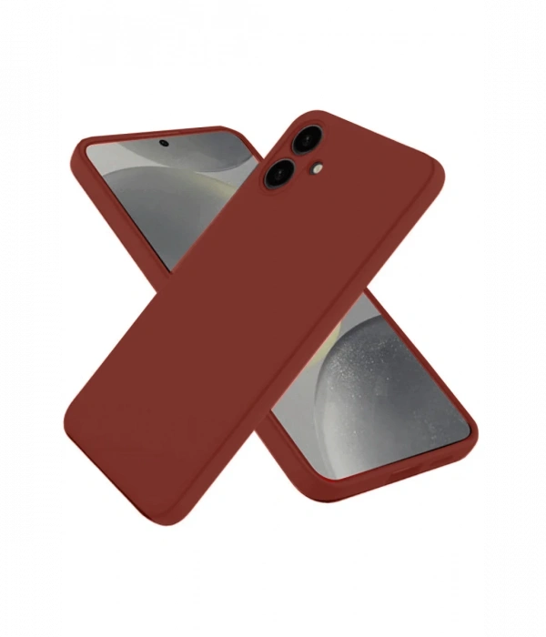 Samsung Galaxy A06 Kılıf First Silikon - Bordo