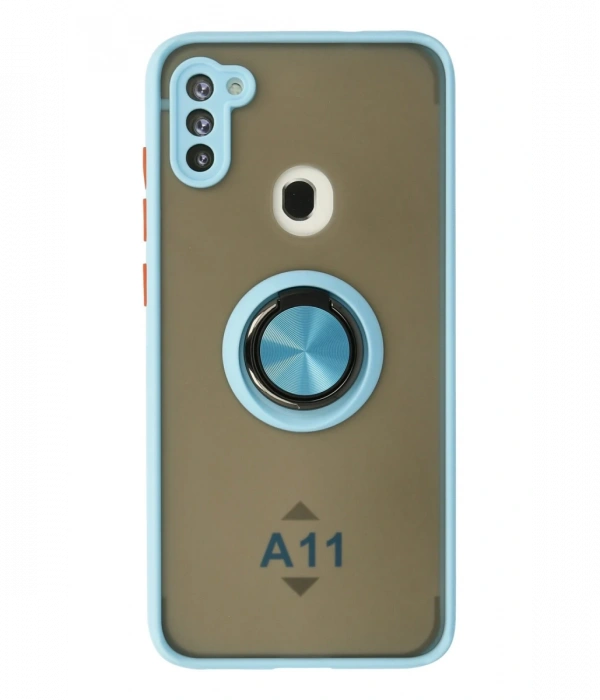 Joy Tekno Samsung Galaxy A11 Kılıf Montreal Yüzüklü Silikon Kapak