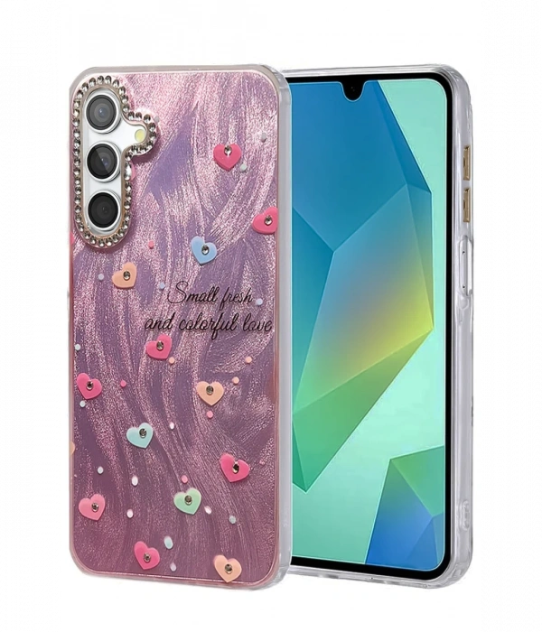 Joy Tekno Samsung Galaxy A16 5G Kılıf Blade Aynalı Desenli Kapak