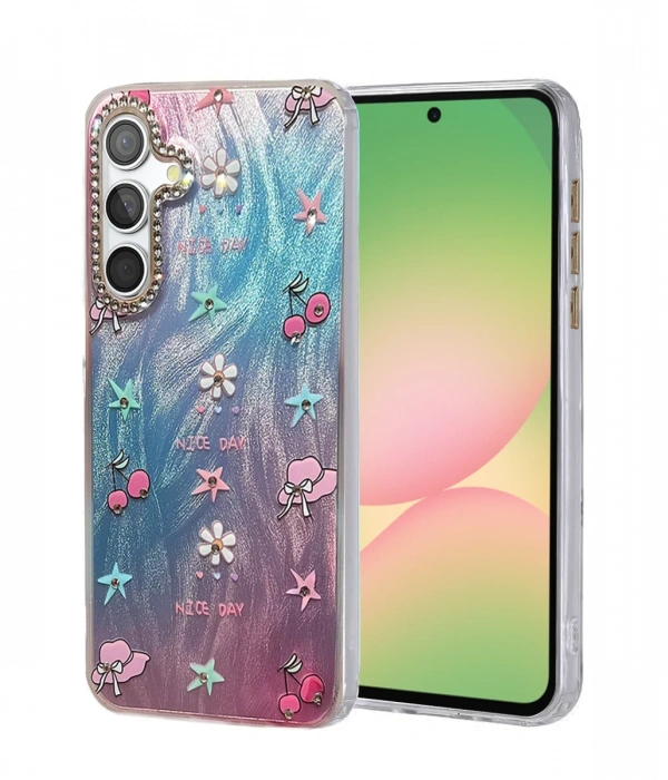 Samsung Galaxy A56 Kılıf Blade Aynalı Desenli Kapak