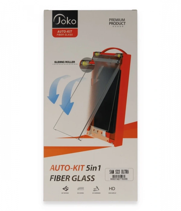 Joy Tekno Samsung Galaxy S23 Ultra AutoKit 5in1 Fiber Hayalet Cam Ekran Koruyucu